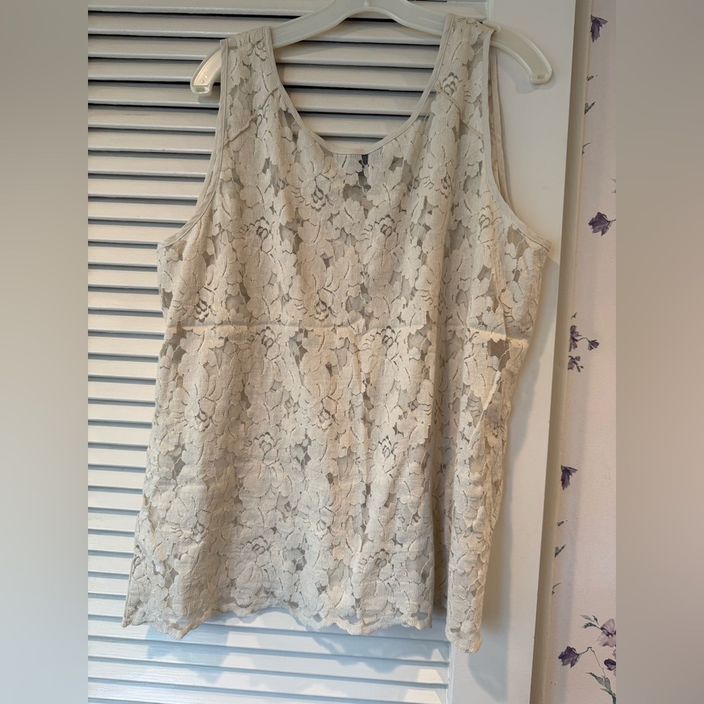 NWOT Karen Kane Lace Tank in Size 2X - Picture 3 of 6